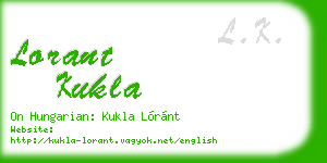 lorant kukla business card